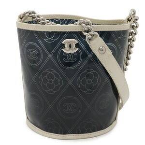 CHANEL Black Leather Logo Shoulder Bag